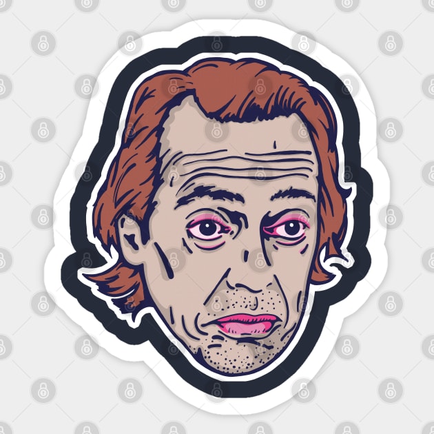 Steve Buscemi - Original Fanart Design Sticker by DankFutura